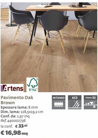 Bricocenter Pavimento oak brown spessore lama: 8mm offerta