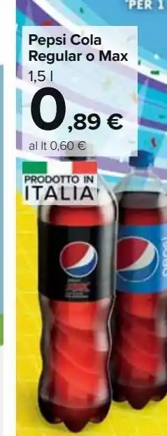 Carrefour Market Pepsi cola regular o max offerta