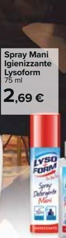 Carrefour Market Spray mani igienizzante lysoform offerta