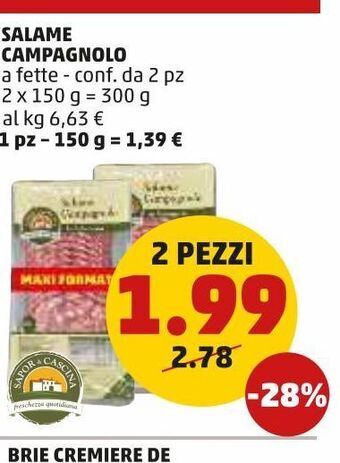 PENNY Salame campagnolo a fette offerta