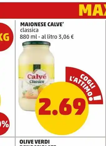 PENNY Maionese calvé 880ml offerta