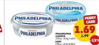 PENNY Philadelphia classica 220g offerta