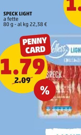 PENNY Speck light a fette 80g offerta