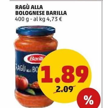 Ragu alla bolognese barilla 400g
