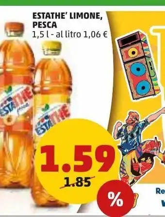 PENNY Estathè limone, pesca 1,5l offerta
