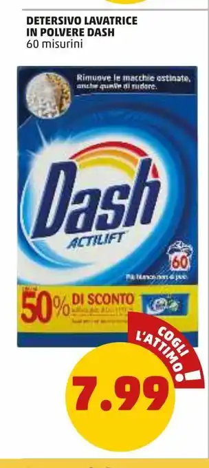 PENNY Detersivo in polvere dash 60 misurini offerta