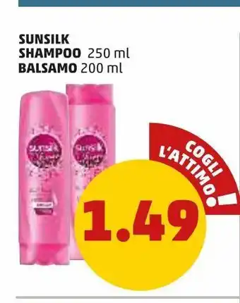 PENNY Shampoo 250ml balsamo 200ml sunsilk offerta
