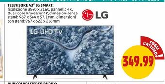 PENNY Televisore 43'' lg smart offerta