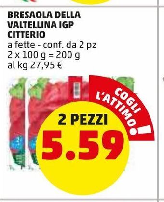 PENNY Bresaola della valtellina igp citterio offerta