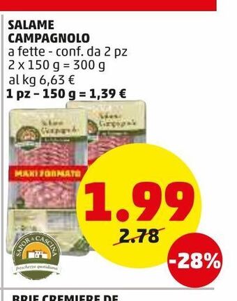 PENNY Salame campagnolo offerta