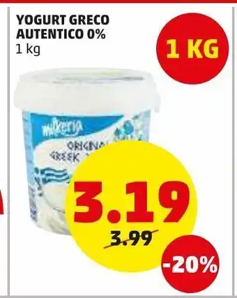PENNY Yogurt greco autentico 0% offerta