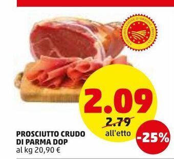 PENNY Prosciutto crudo di parma dop offerta
