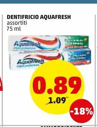 PENNY Dentifricio aquafresh offerta