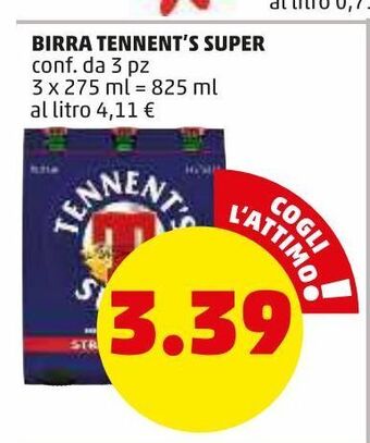 PENNY Birra tennent's super offerta