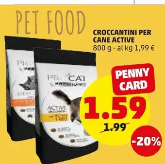 PENNY Croccantini per cane active offerta