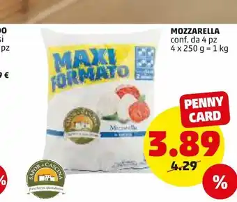 PENNY Mozzarella conf. da 4pz 4x250g offerta