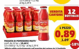 Passata di pomodoro mutti conf. da 12pz