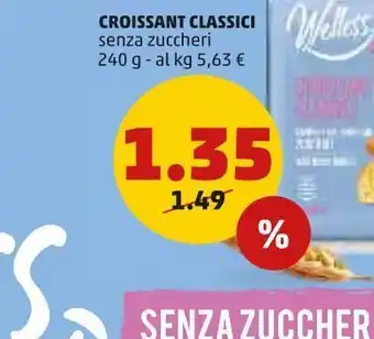 PENNY Croissant classici senza zuccheri 240g offerta