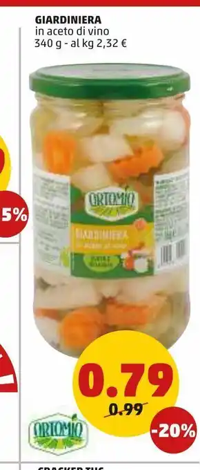 PENNY Giardiniera in aceto di vino 340g offerta
