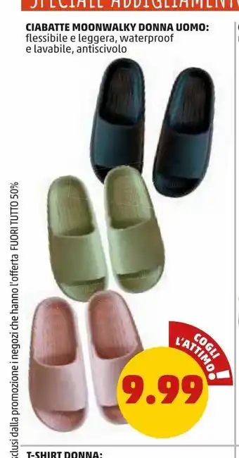 PENNY Ciabatte moonwalky donna uomo: offerta