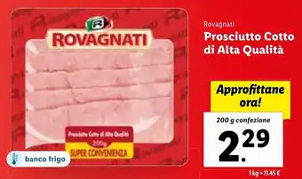 Lidl Rovagnati Prosciutto Cotto di Alta Qualità 200g offerta