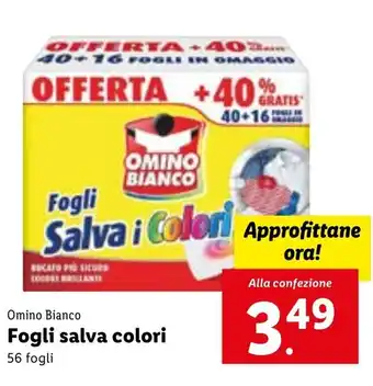 Lidl Omino Bianco Fogli Salva colori 56 fogli offerta