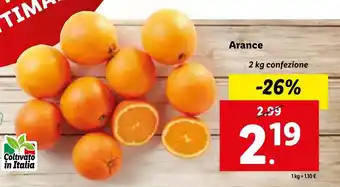 Lidl Arance 2kg offerta