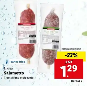 Lidl Salumeo Salametto 160g offerta