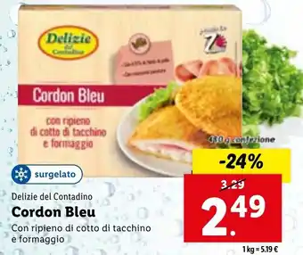 Lidl Delizie del Contadino Cordon Bleu 450g offerta