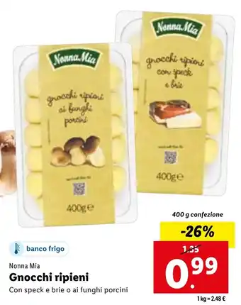 Lidl Nonna Mia Gnocchi ripieni 400g offerta