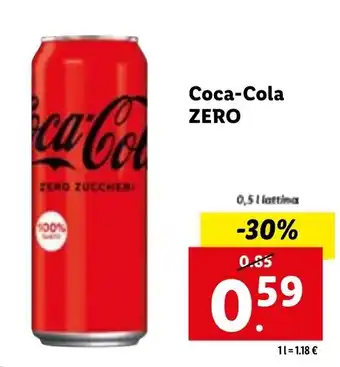 Lidl Coca Cola Zero 0,5L offerta