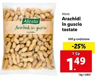 Lidl Alesto Arachidi in guscio tostate 500g offerta