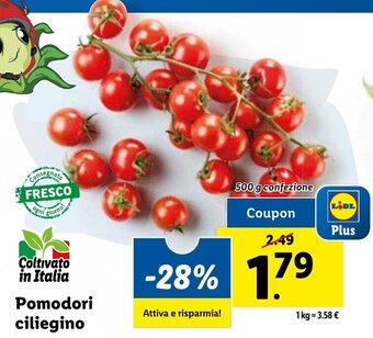 Lidl Pomodori ciliegino 500g offerta