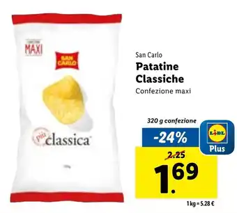 Lidl San Carlo Patatine Classiche Confezione maxi 320g offerta
