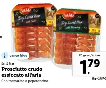 Lidl Sol & Mar Prosciutto crudo essiccato all' aria 70g offerta