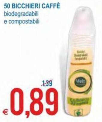 MD Discount 50 Bicchieri Caffè offerta
