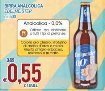 MD Discount Edelmeister Birra Analcolica 500 ml offerta