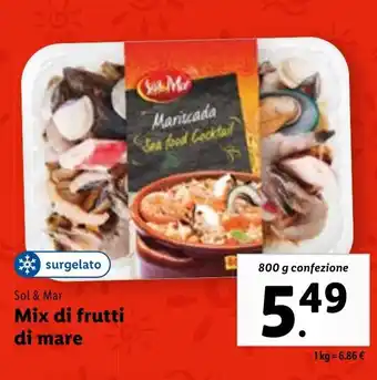 Lidl Sol & Mar Mix di frutti di mare 800g offerta