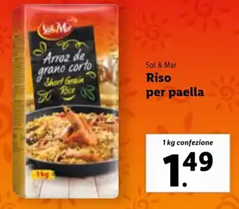 Lidl Sol & Mar Riso per paella 1kg offerta