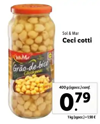 Lidl Sol & Mar Ceci cotti 400g offerta