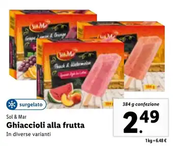 Lidl Sol & Mar Ghiaccioli alla frutta 384g offerta
