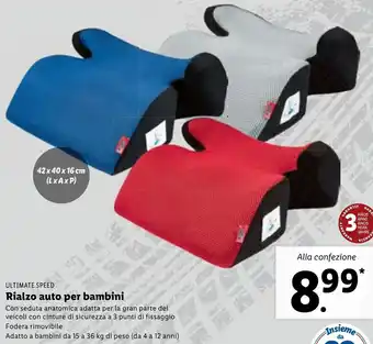 Lidl Ultimate Speed Rialzo auto per bambini offerta