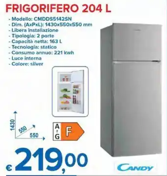 MD Discount Candy Frigorifero 204 L offerta