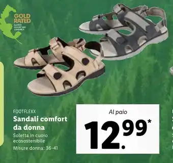 Lidl Footflexx Sandali comfort da donna 36-41 offerta