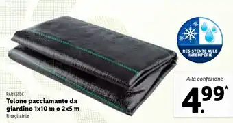 Lidl Parkside Telone pacciamante da giardino 1x10 m o 2x5 m offerta