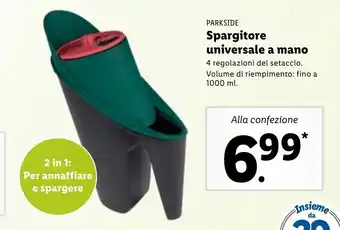 Lidl Parkside Spargitore universale a mano 1000ml offerta