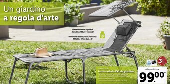 Lidl Livarno Home Lettino sdraio XXL da giardino offerta