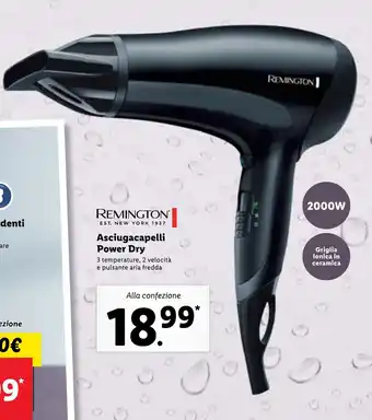 Lidl Remington Asciugacapelli Power Dry offerta