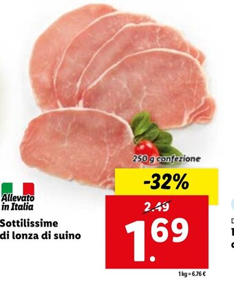 Lidl Sottilissime di Lonza di Suino offerta