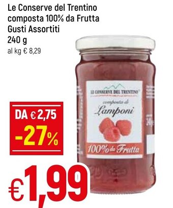 Famila Le Conserve del Trentino Composta 100% da Frutta Gusti Assortiti 240 g offerta